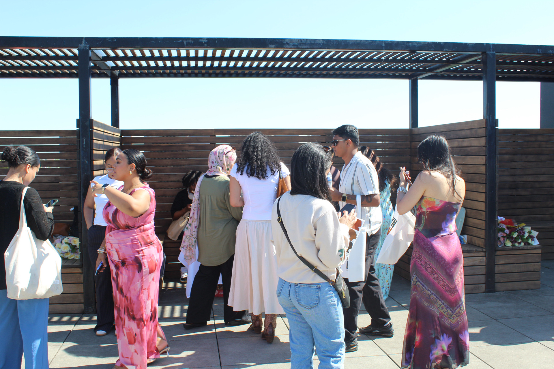 Guests gathering on the rooftop at the Safa Sanctuary soft launch